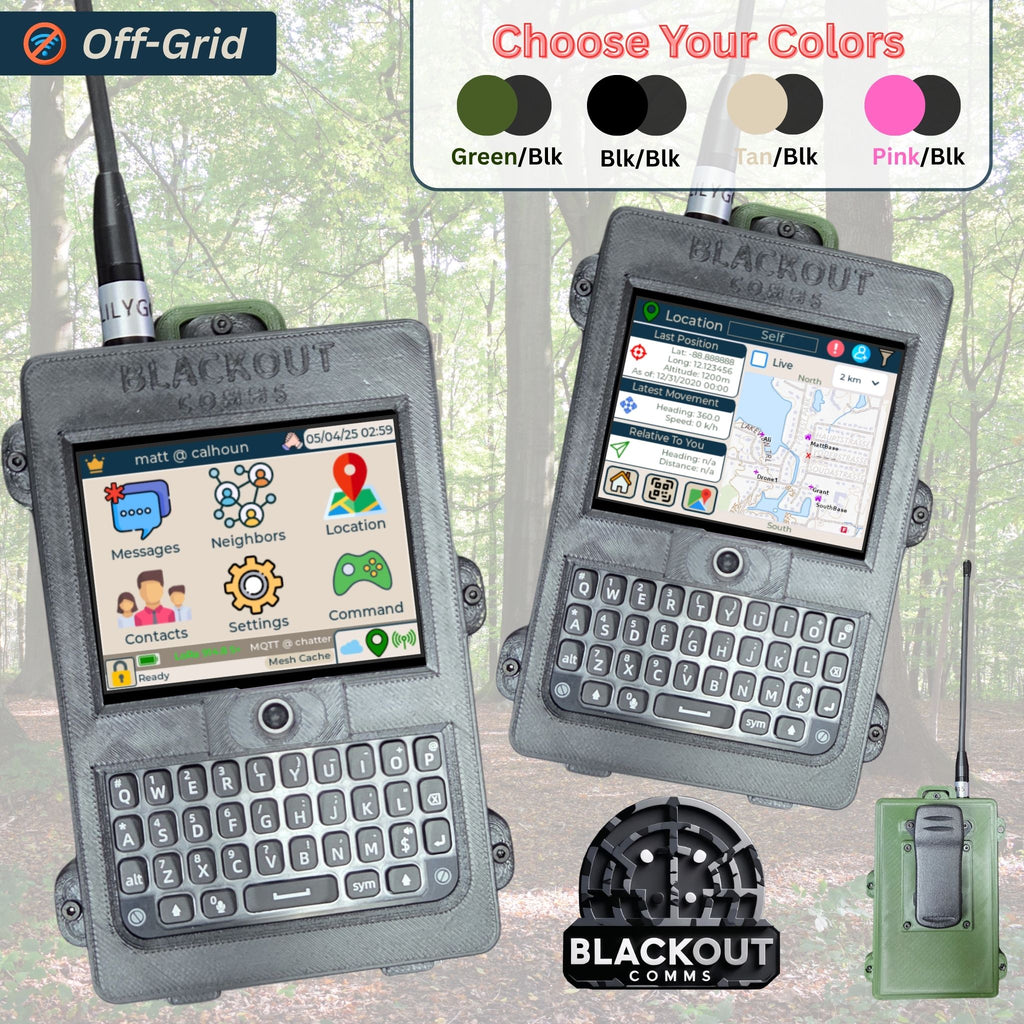 Blackout Comms T-Deck Plus Pair – Ready-to-Use 2-Device Off-Grid Mesh Texting & Tracking Set