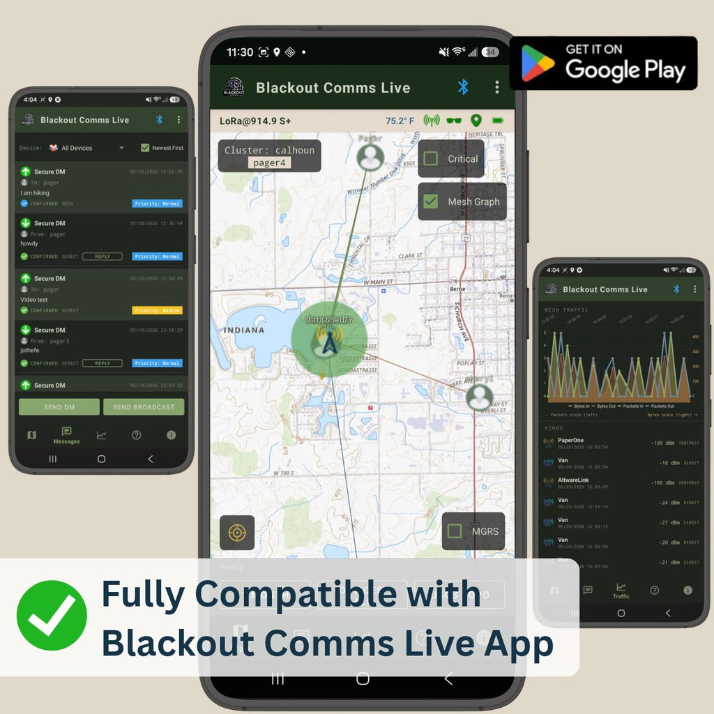 Blackout Comms T-Deck Plus Pair – Ready-to-Use 2-Device Off-Grid Mesh Texting & Tracking Set