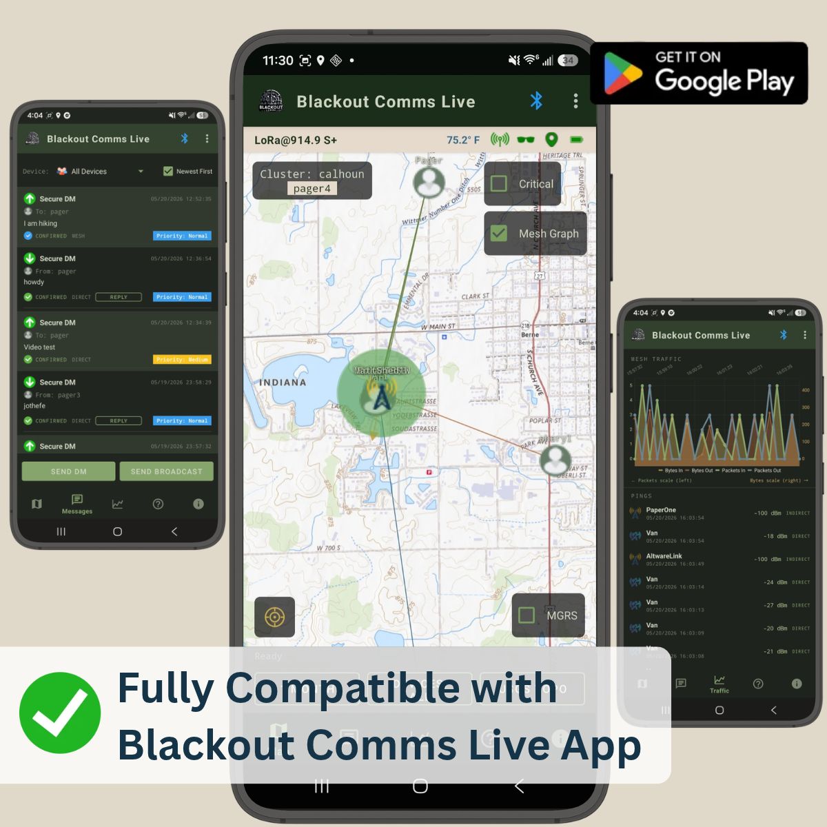 Blackout Comms T-Deck Plus Pair – Ready-to-Use 2-Device Off-Grid Mesh Texting & Tracking Set