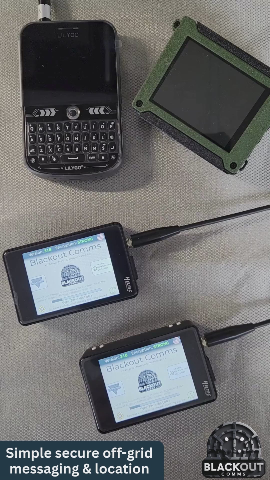 Blackout Comms Heltec V4 Touchscreen – Ready-to-Use Off-Grid Mesh Texting & Tracking Device